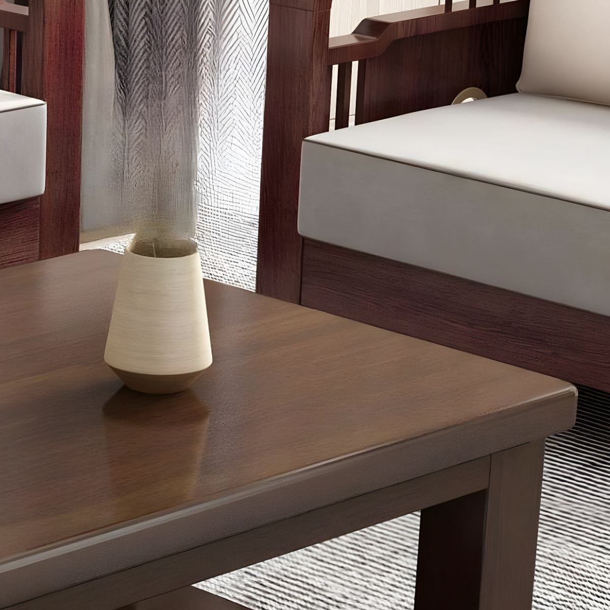 Center Table for Living Room – Premium Ply Construction with PU Polish, Elegant & Durable Wooden Furniture