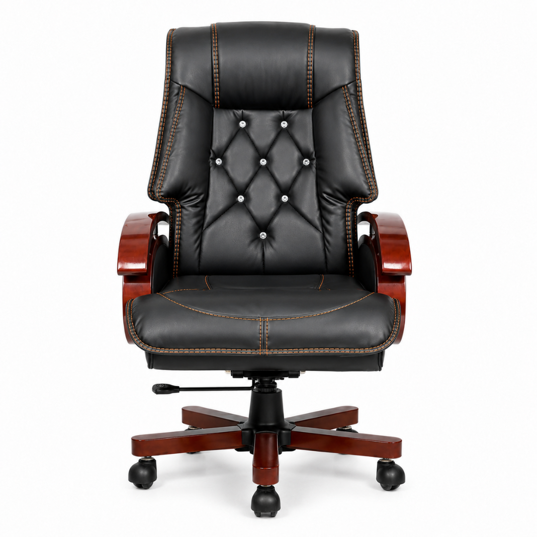 Black Executive Chair Front View