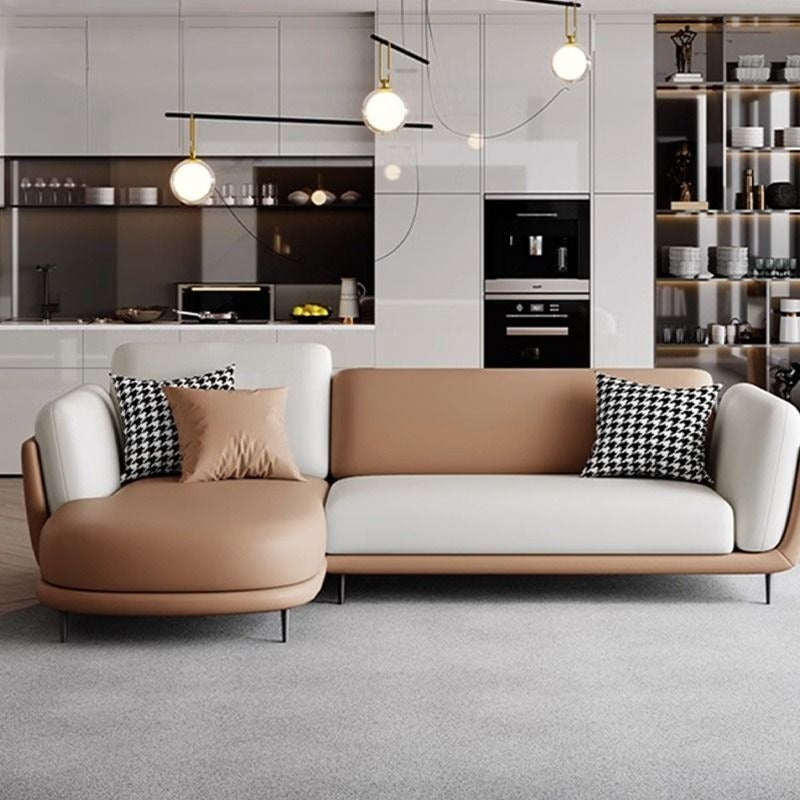 L-Seater Sofa for Living Room PU Leatherette Upholstery, Superior Fabric, and Sturdy Wood Frame for a Premium Look and Lasting Durability
