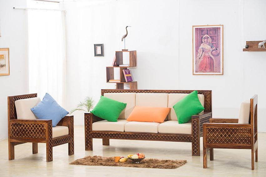 3 Seater Sofa For Home Furniture Upholstery Sued High Fabric and High Quality Wooden and Minimilastic Comfortable for Living Hall Room