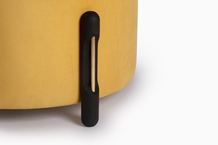 Ottoman For Home with Premium Round, Elegant Seating, Stylish Organizer with Padded Cushion