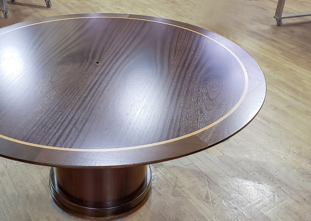 Conference and Meeting Table for Office Furniture & Round table Durable Wooden Finish, Modern Aesthetics