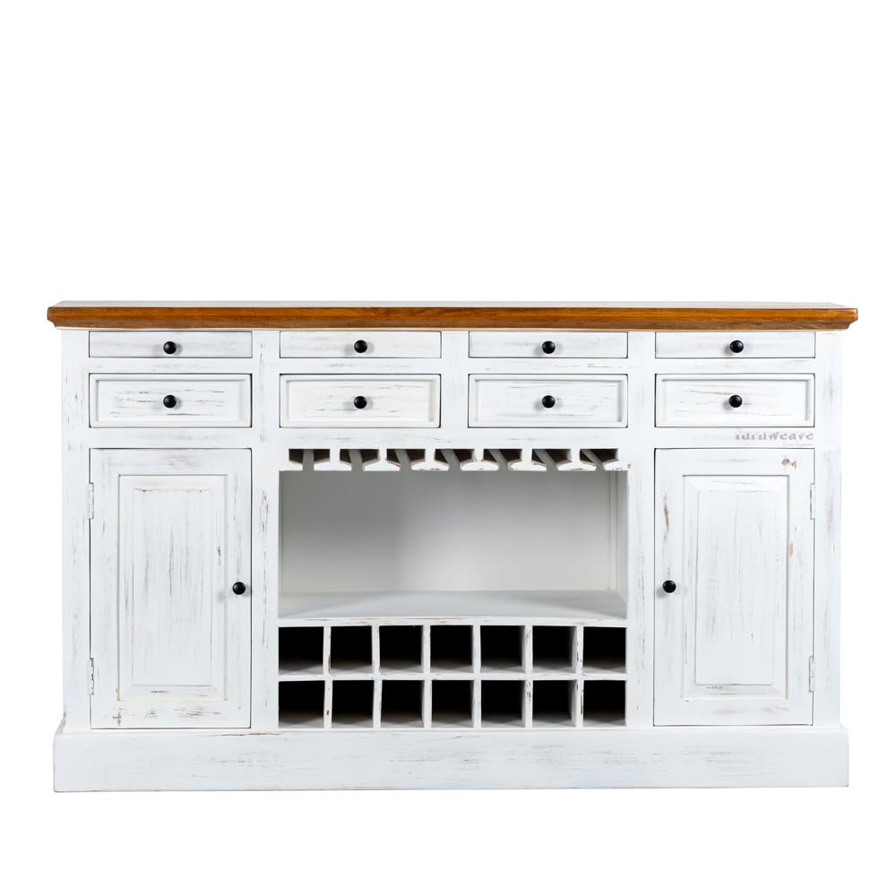 Wooden Bar Storage Cabinet Organizer with Timeless Design & Elegant Appeal