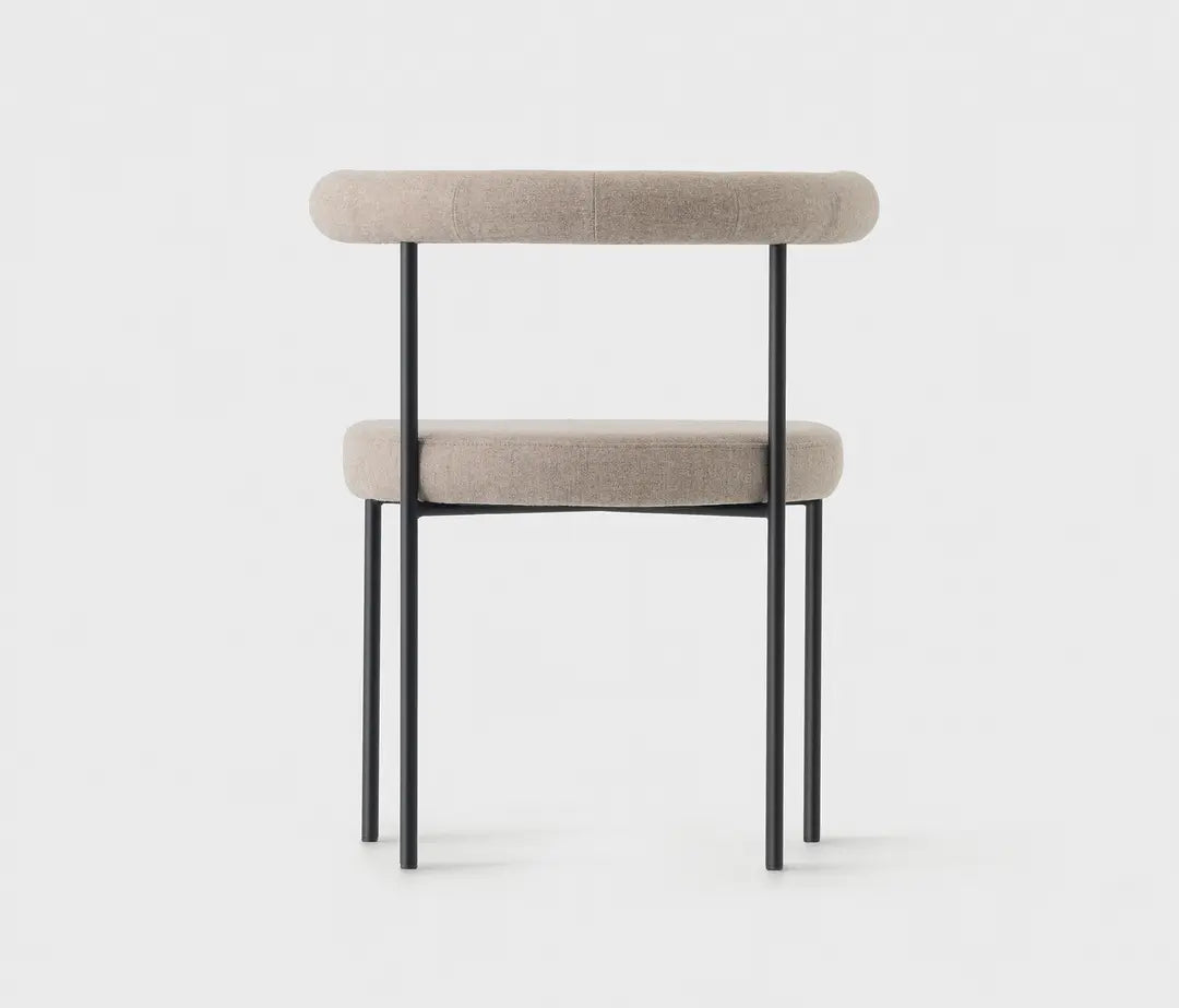 Modern Upholstered Dining Chair with Metal Frame - Ergonomic & Stylish Seating for Home & Office