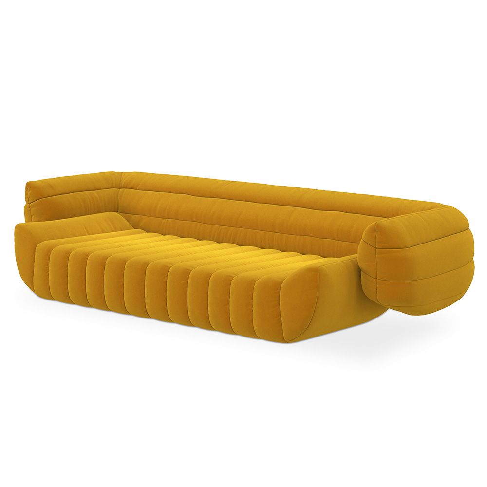 Modern 3-Seater Velvet Sofa with Plush Foam Cushion and soft texture with modern design