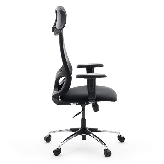 High-back ergonomic mesh chair with adjustable features, cushioned comfort, and breathable support – ideal for long work sessions at office or home