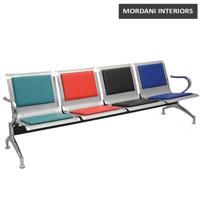 Airport Multi Colour Four Seater Waiting Chair With Cushion