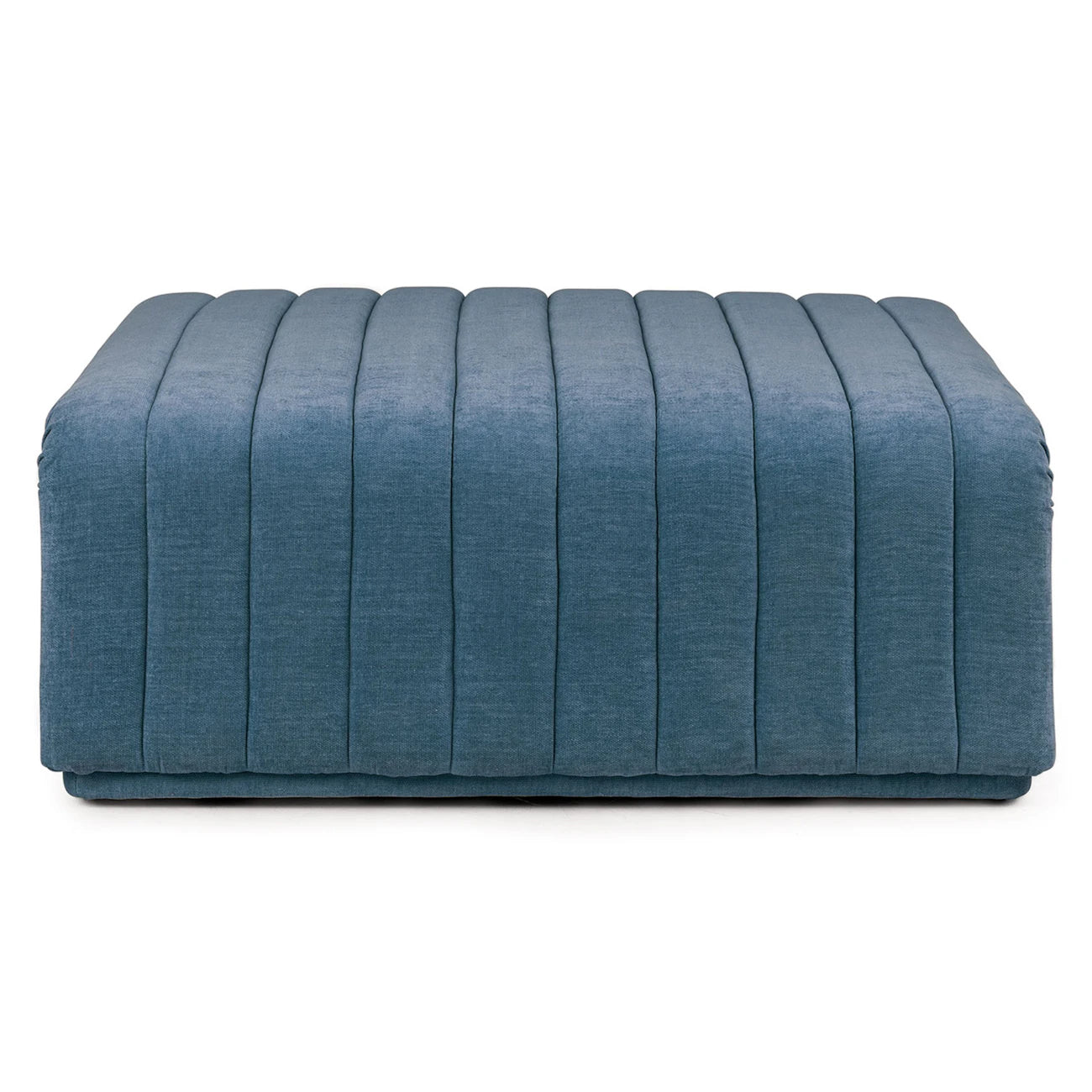 Blue Ottoman – Plush, Solid Wood Frame, Perfect for Seating or Use as a Stylish for Living Room