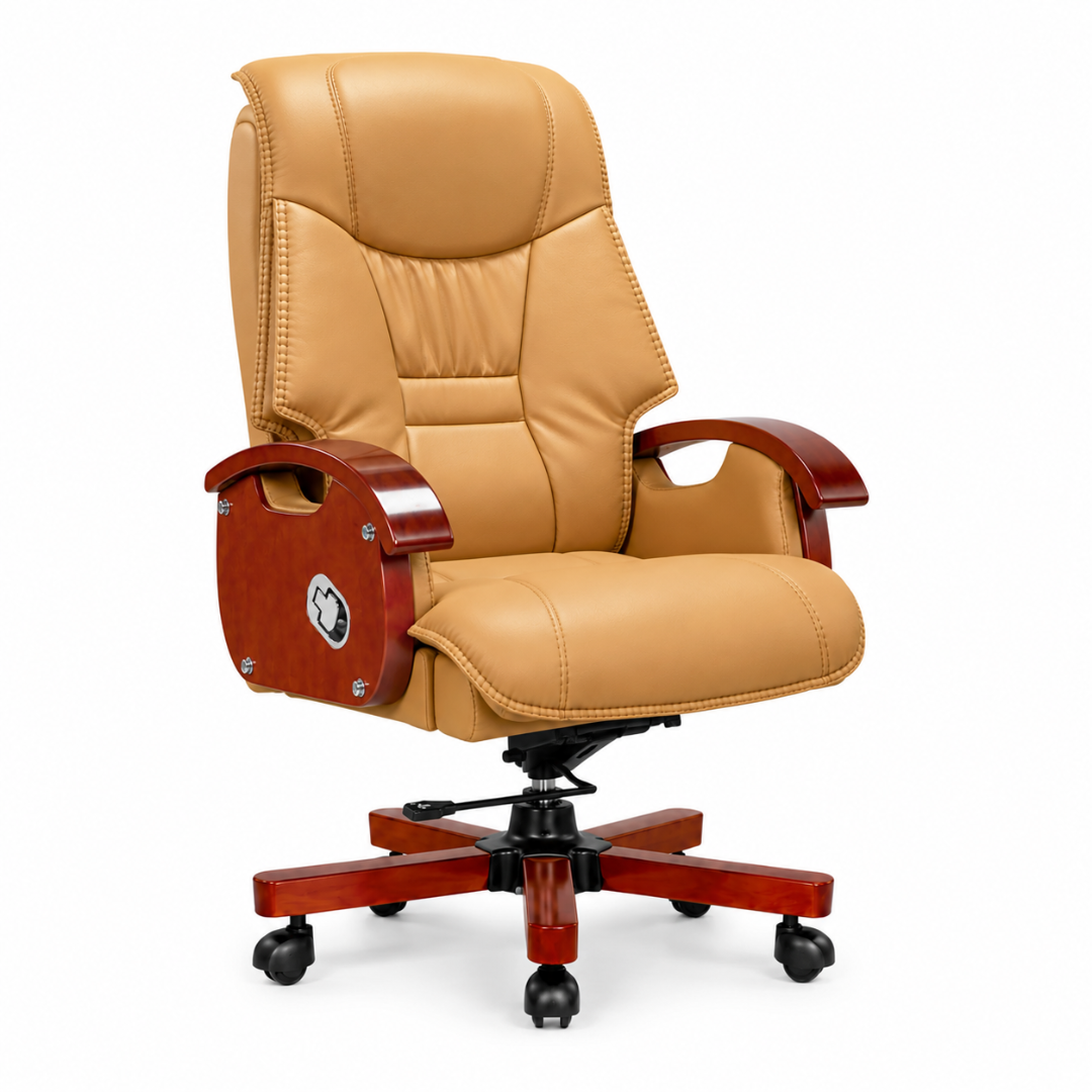 High Back Director Chair for office Modern Design Made in Plyboard with Leatherette & Recliner & Height Adjustable and Revolving Chair