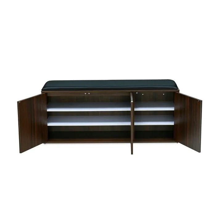 Wooden Storage Cabinet with Multi-Purpose Shoes Storage, Silent-Close Doors for Modern Homes