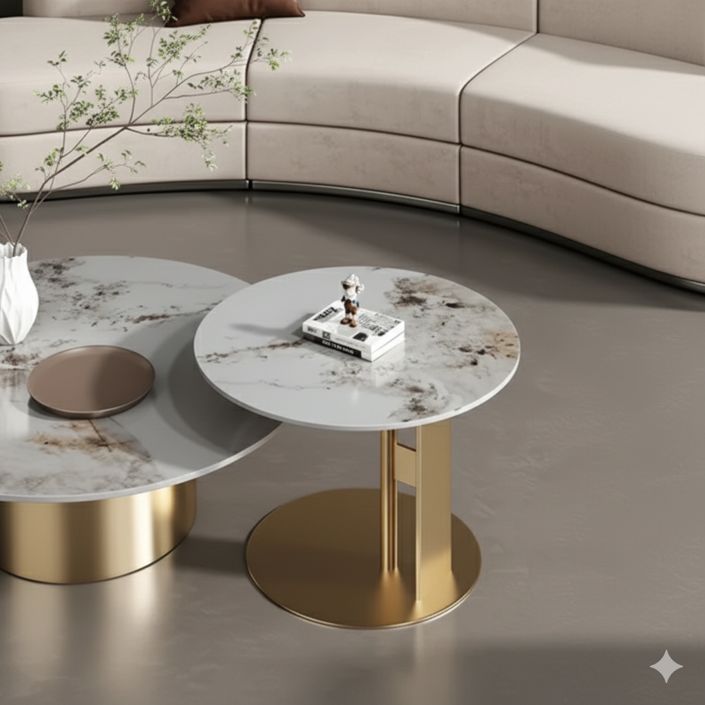 Center Table Featuring Minimal Design with Elegant Geometry Suitable for Compact and Spacious Living Areas