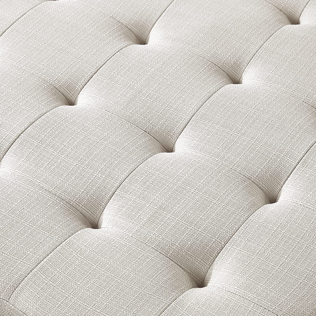 সেগুন কাঠের তৈরি অটোমান ফুট রেস্ট, কাপড় এবং টাফ্টেড ডিজাইন ৪০x৪০x১৯" দিয়ে তৈরি।