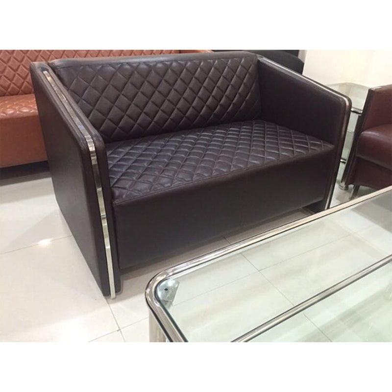 Quilted Leatherette Upholstery with Metal frame Sofa