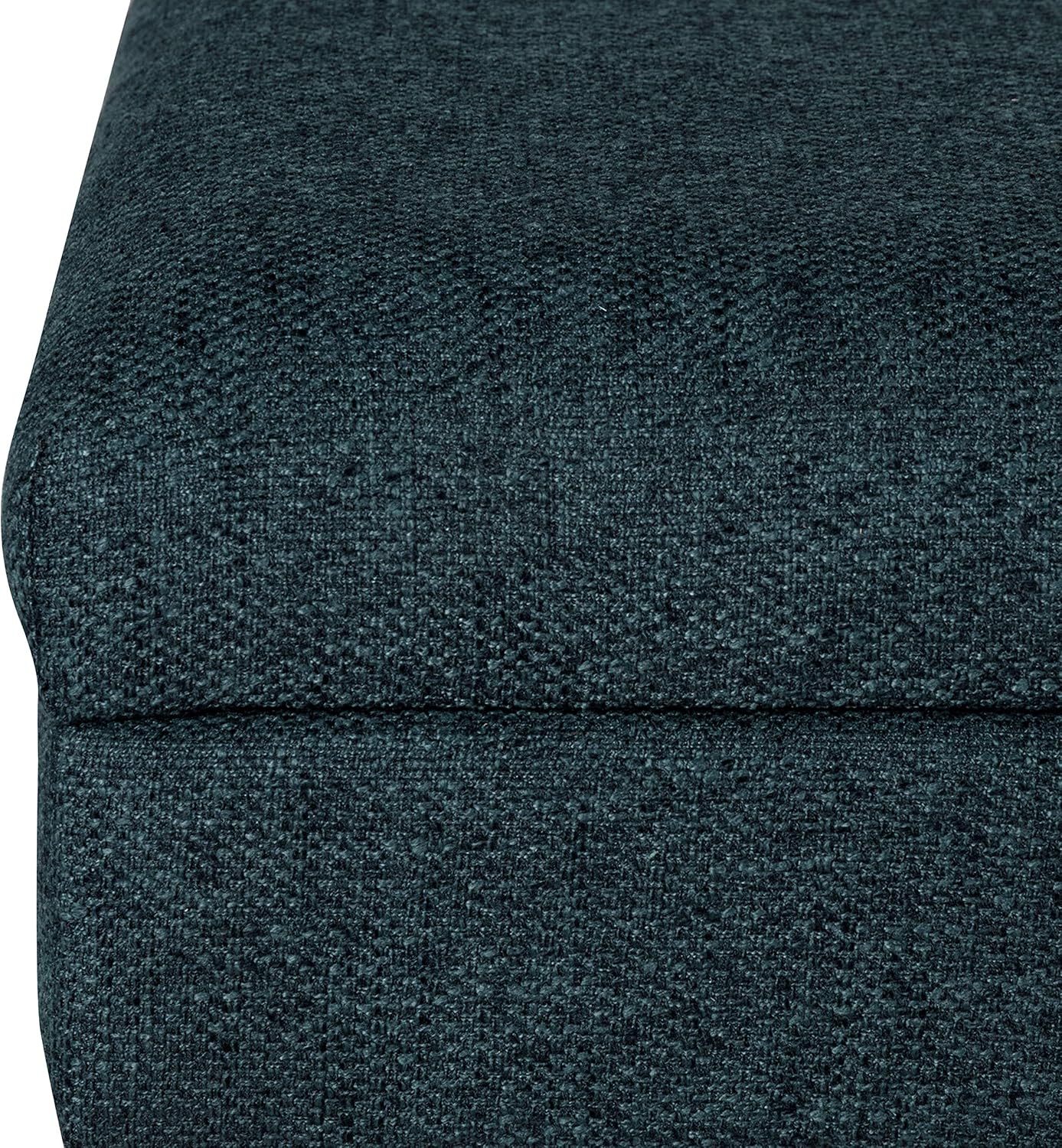 Stylish Dark Blue Storage Ottoman Bench with Lift-Top, Wood Legs & Cozy Cushion - Perfect for Any Room