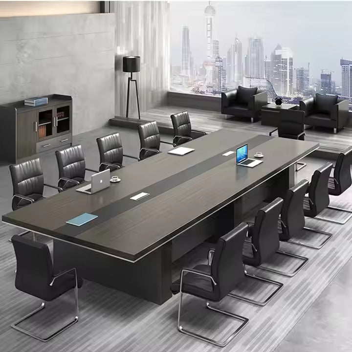 Conference Table for Office Furniture Premium High Quality & Best Design Made in Particle Board/ MDF/Plywood with Wire Manager and Meeting Table Brown Color