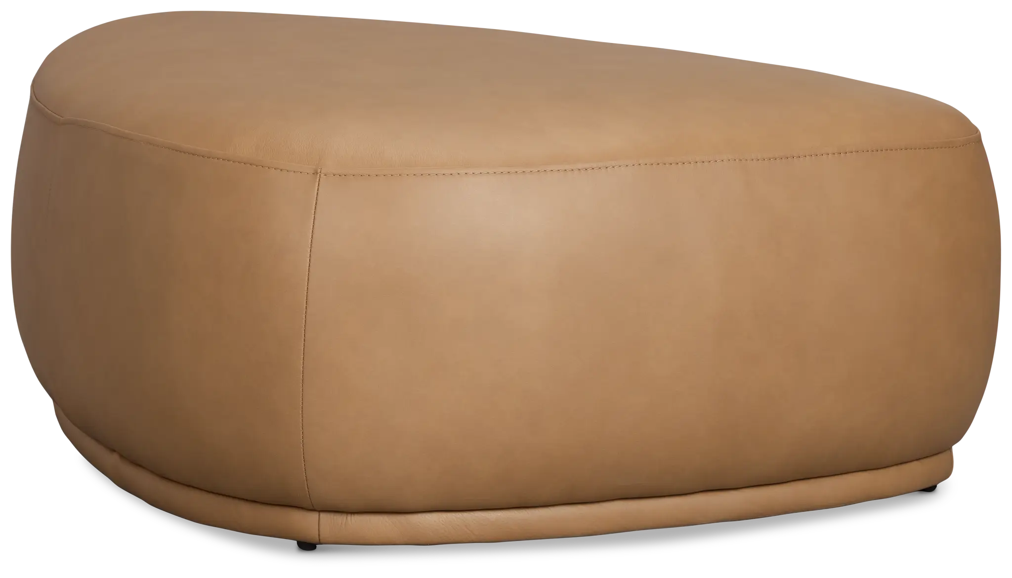 Premium brown top-grain leather over a sturdy engineered frame with a solid wood base and plush foam cushioning