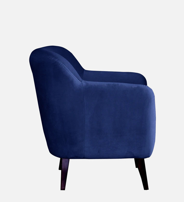 Lounge Chair For Home Furniture Premium & Durable Design Tufted Buttons Armchair Upholstery Velvet Comfortable Seating for Living Room &amp; Offices - Blue