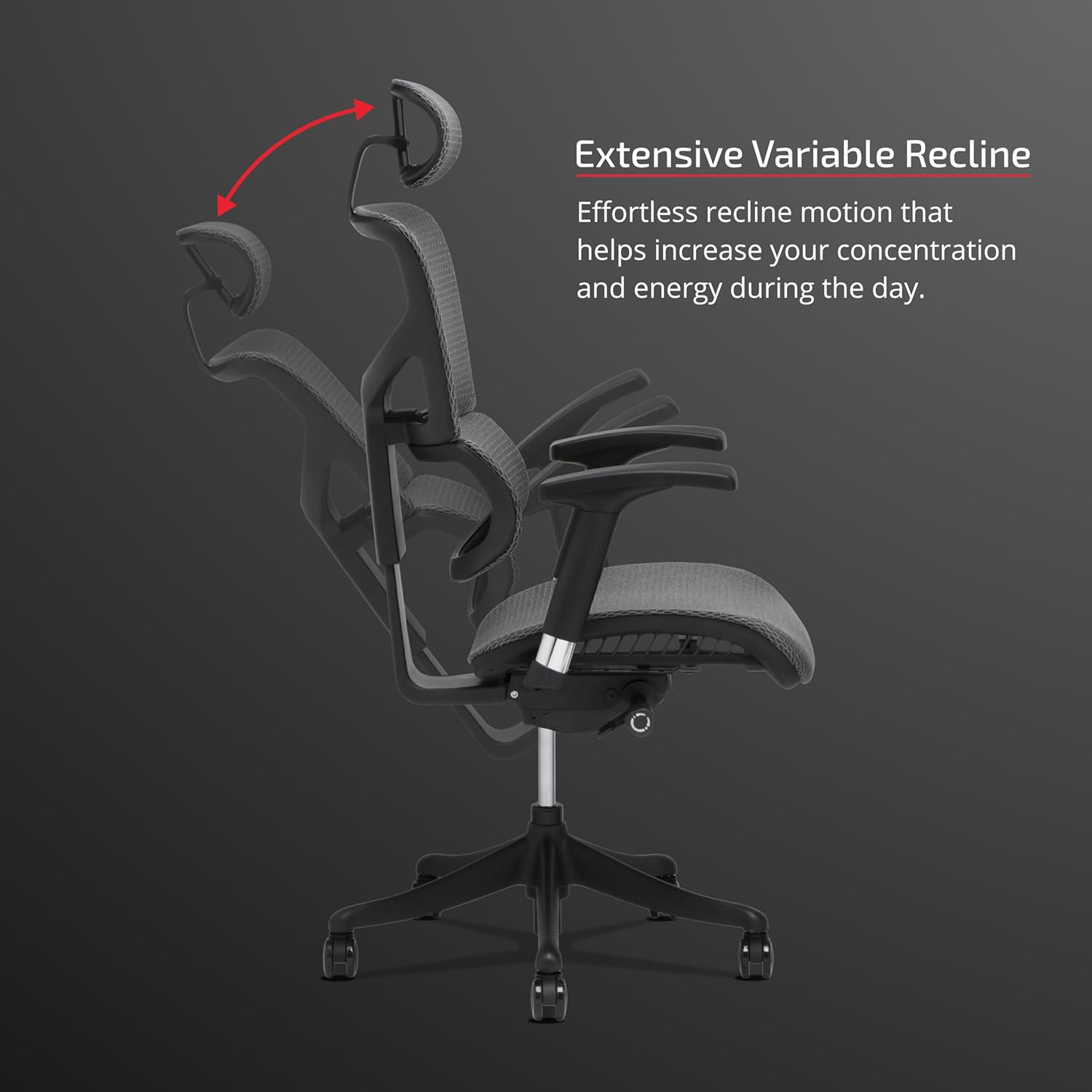 Ergonomic Mesh Office Chair with Adjustable Headrest, Lumbar Support & Breathable Seat – Stylish & Comfortable Seating Solution for office