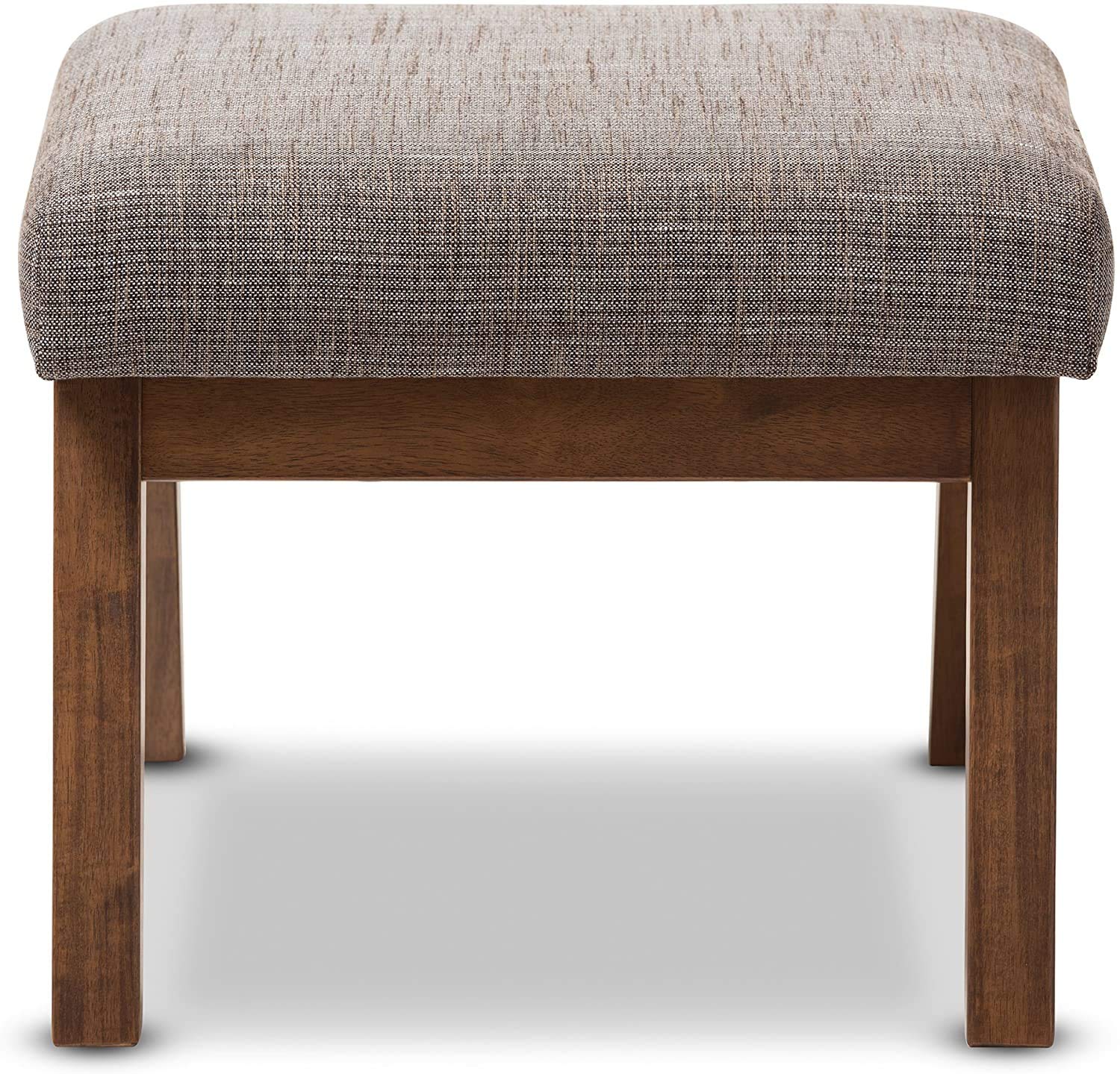 কাপড়ের আসবাবপত্র সহ কাঠের অটোমান