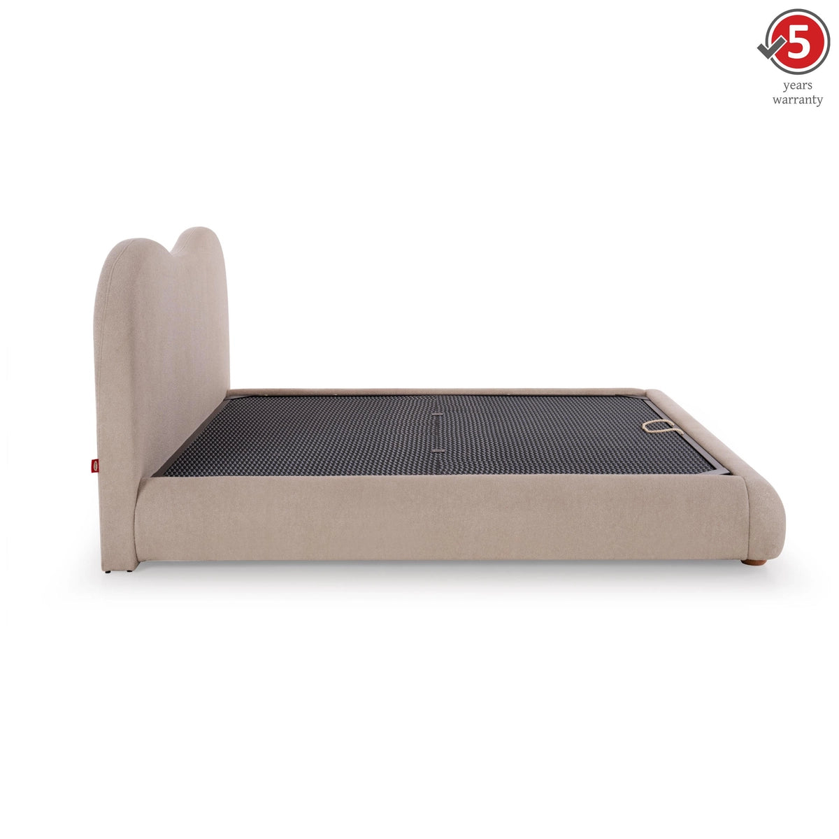 Luxury King Size Wooden Bed Fully Curved Upholstered Modern Design Made in Solid wood with Premium  Fabric for Elegance, Comfort & Durability