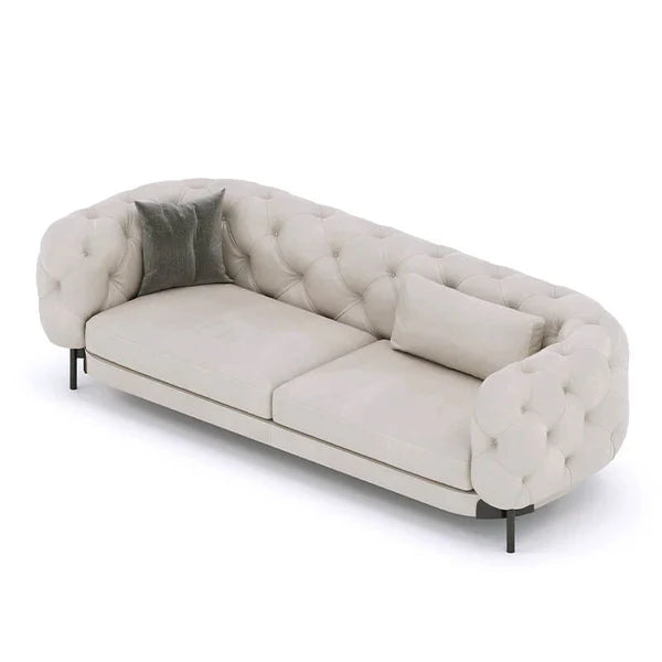 3 Seater Sofa For Home Furniture Upholstered Leatherette, Comfortable & Soft Luxury Couch for Living Room