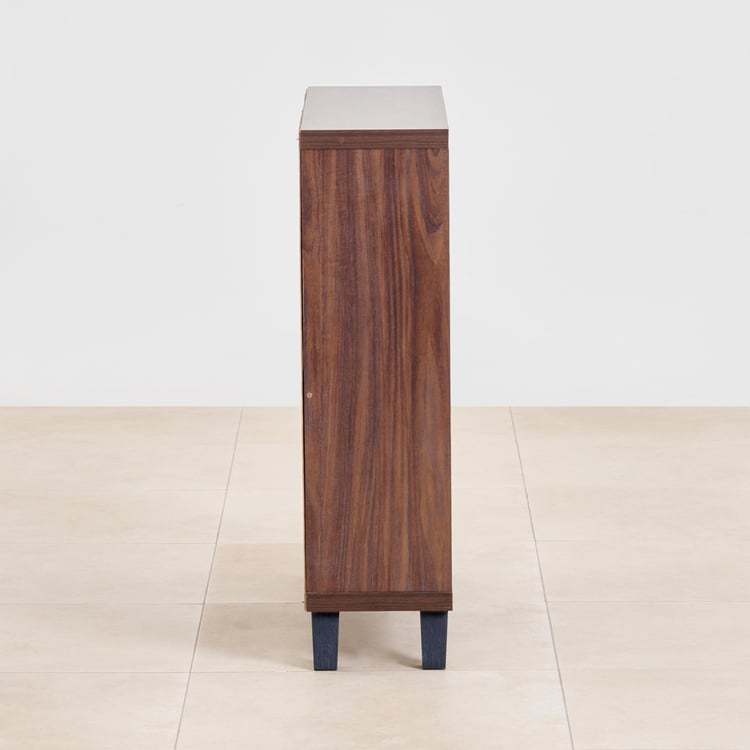 Wooden Shoes Storage Cabinet with Wooden Shelves, Compact Cabinet with Adjustable Storage