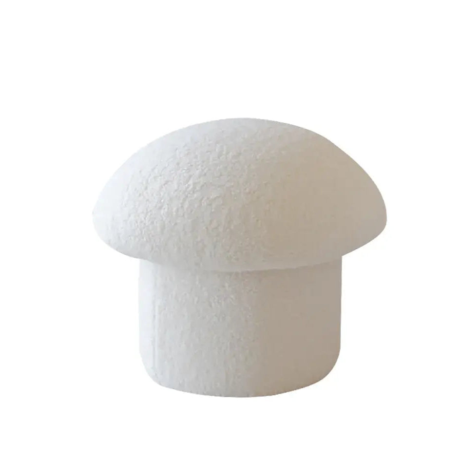 Ottoman Mushroom Stool – Upholstery Wood Frame with Foam Padding, Lightweight and Portable, for Living Room or Bedroom.