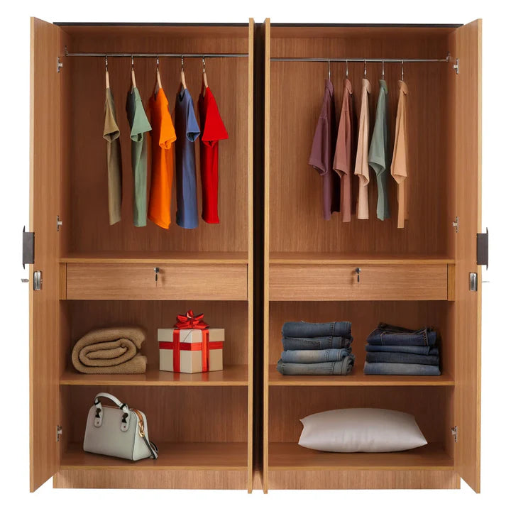 Wardrobe for Compact Bedroom Modern Design-Wardrobe with Premium Finish With Mirror.
