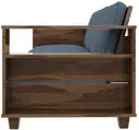 3 Seater Wooden Sofa For Home Furniture Upholstery Fabric Premium Comfortable & Sofa Durable Design For Living Room -Blue