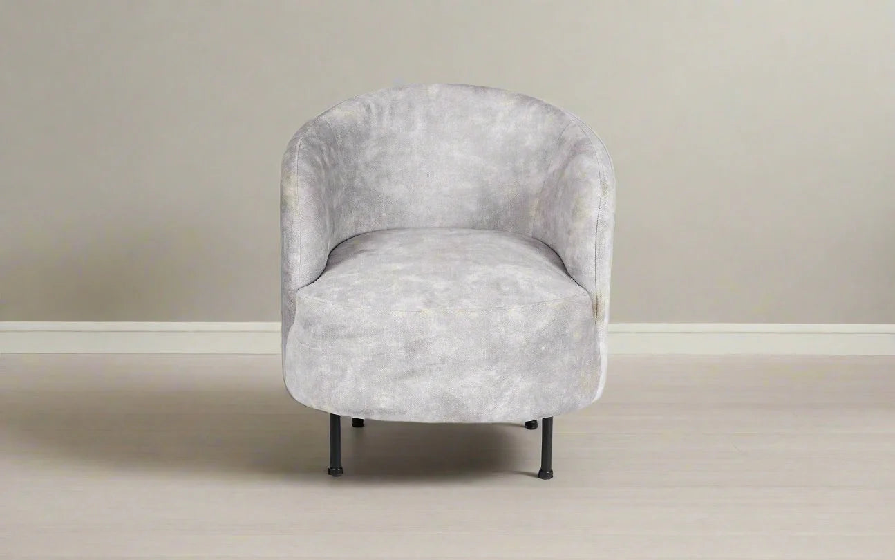 Lounge Wooden Chairs Modern and durable Arm Chairs Upholstered in Fabric & For Living Room or Bedroom - Grey