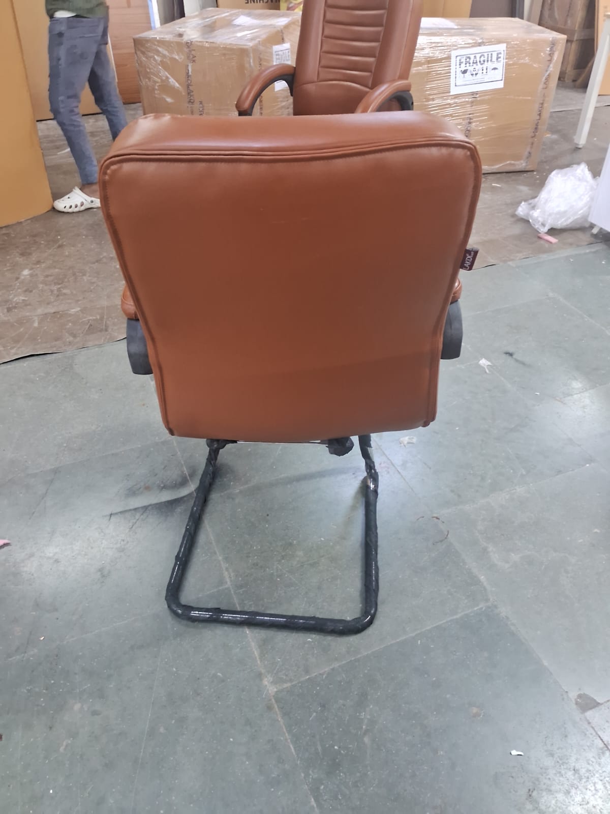 3 Seater Sofa for Home Furniture Made in Marandi wood with Premium Leatherette and Soft Seating for Living Room