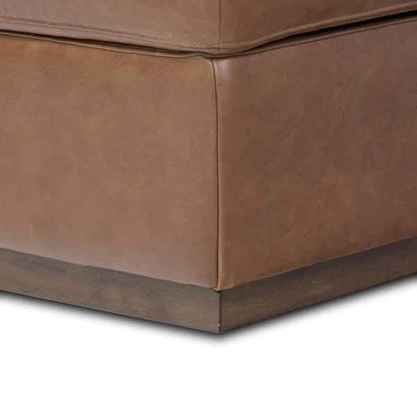 Ottoman For Home Furniture Modern &amp; Durable Design Upholstery Pu Leatherette Foot Rest for Office for living Room - Brown