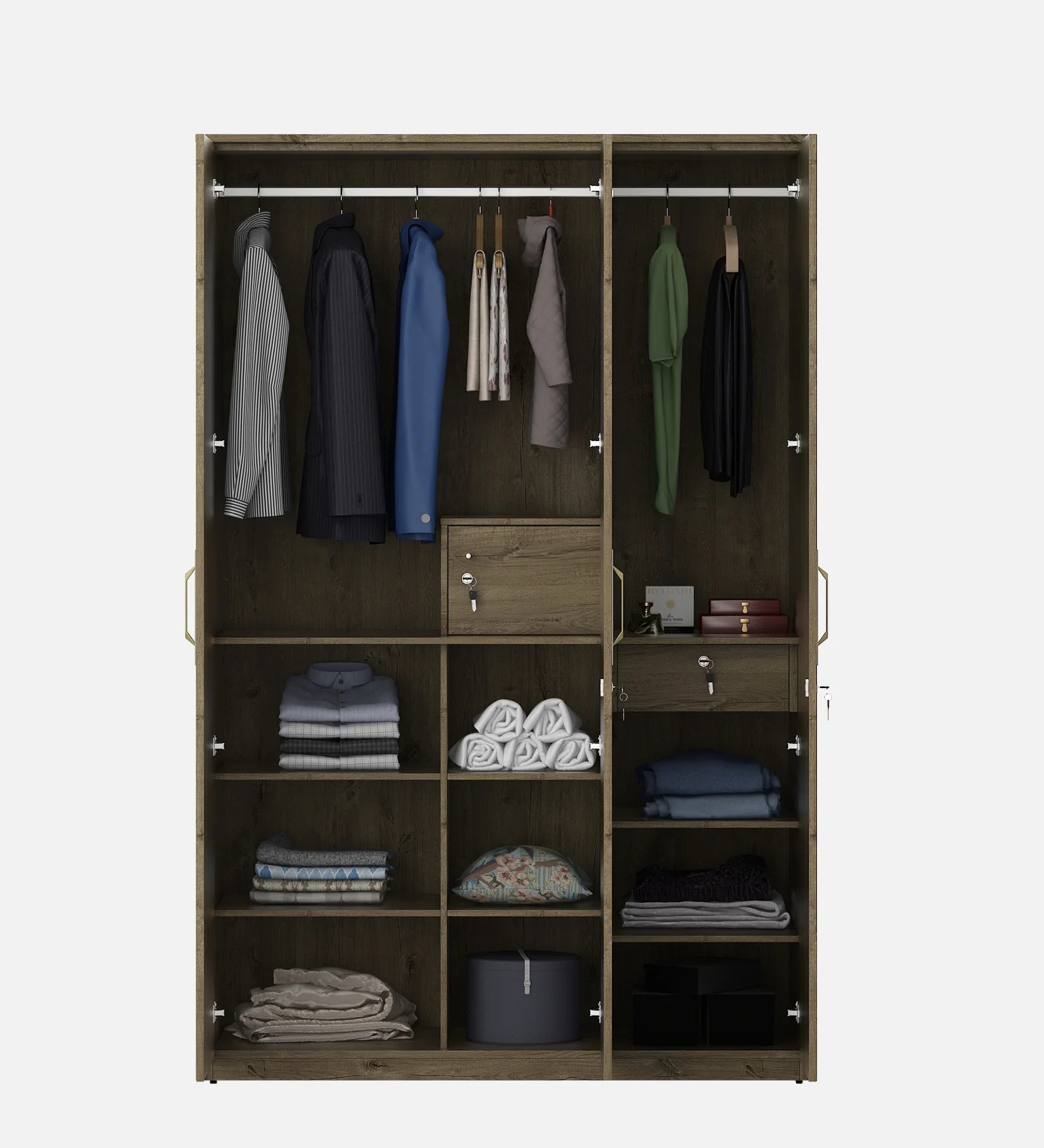 Wardrobe for Home 3-Door Ultra-Modern Look and Elegant Craftsmanship and Durable Frame Construction