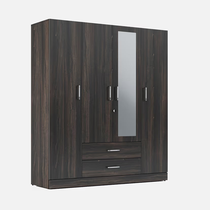 Space-Saving Storage Console – Open Shelves and Covered Storage in a Stylish Build