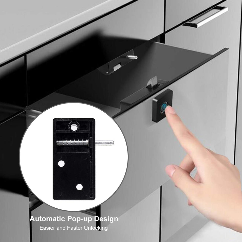 Smart Fingerprint Cabinet Lock – Keyless Biometric Drawer Lock for Hom ...