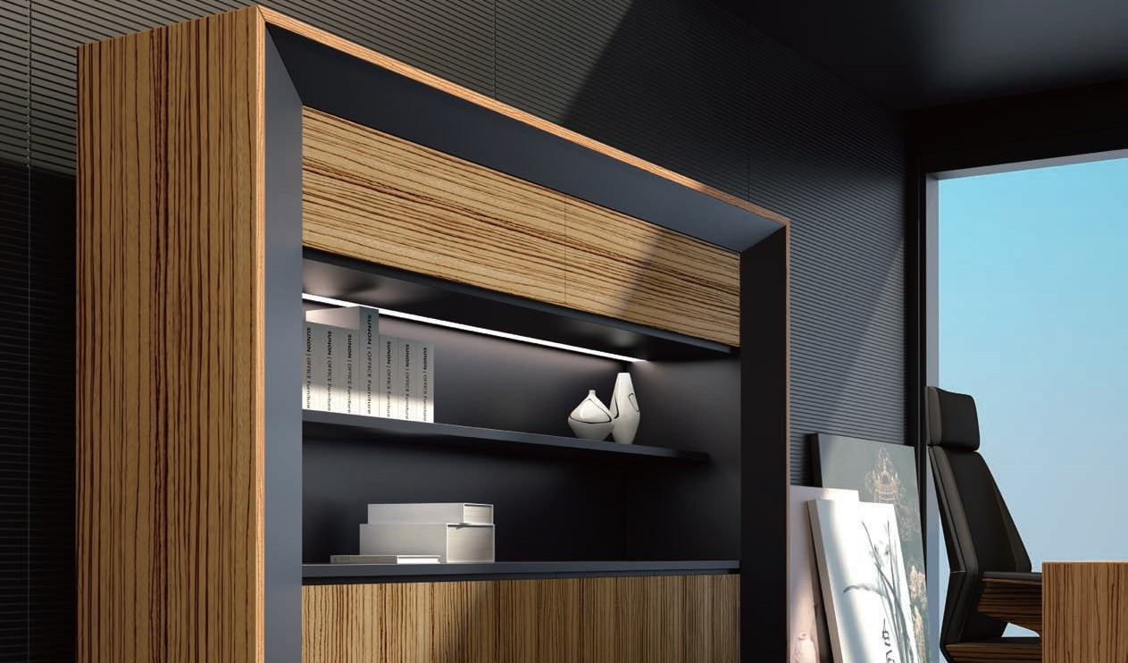 Wooden Office Storage Cabinet with Stylish finish, and Durable Design for Corporate