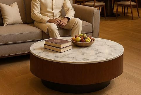 Center Table with Premium Wooden Finish and Modern Design, Perfect for Living Room and Lounge Spaces