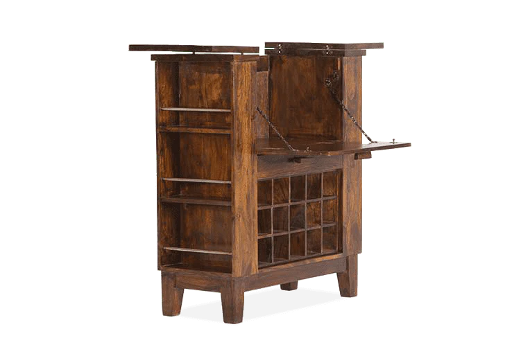 Wooden Bar Storage Cabinet Organizer and Premium Touch & Durability
