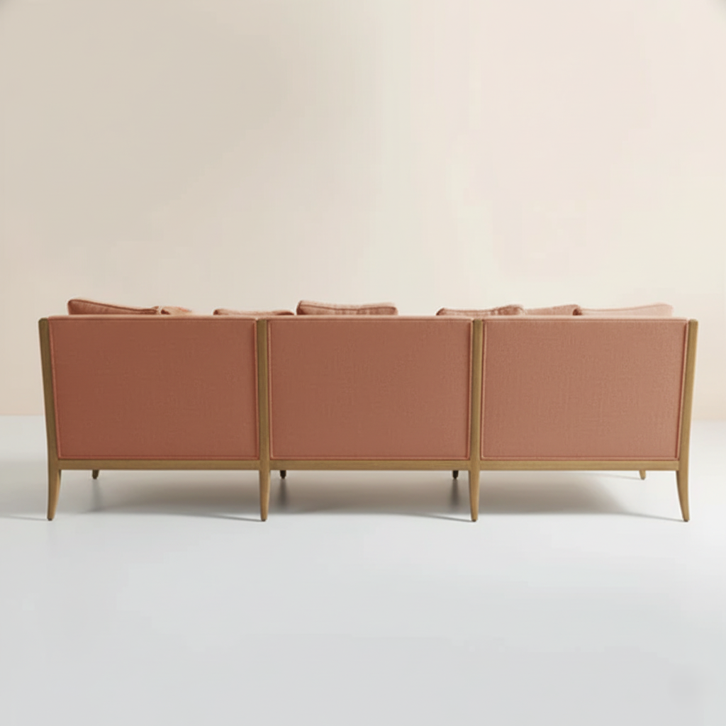 L Shape Sofa for Home Furniture with Handcrafted Teak wood Frame & Premium From Modern Sectional Sofa for Living Room