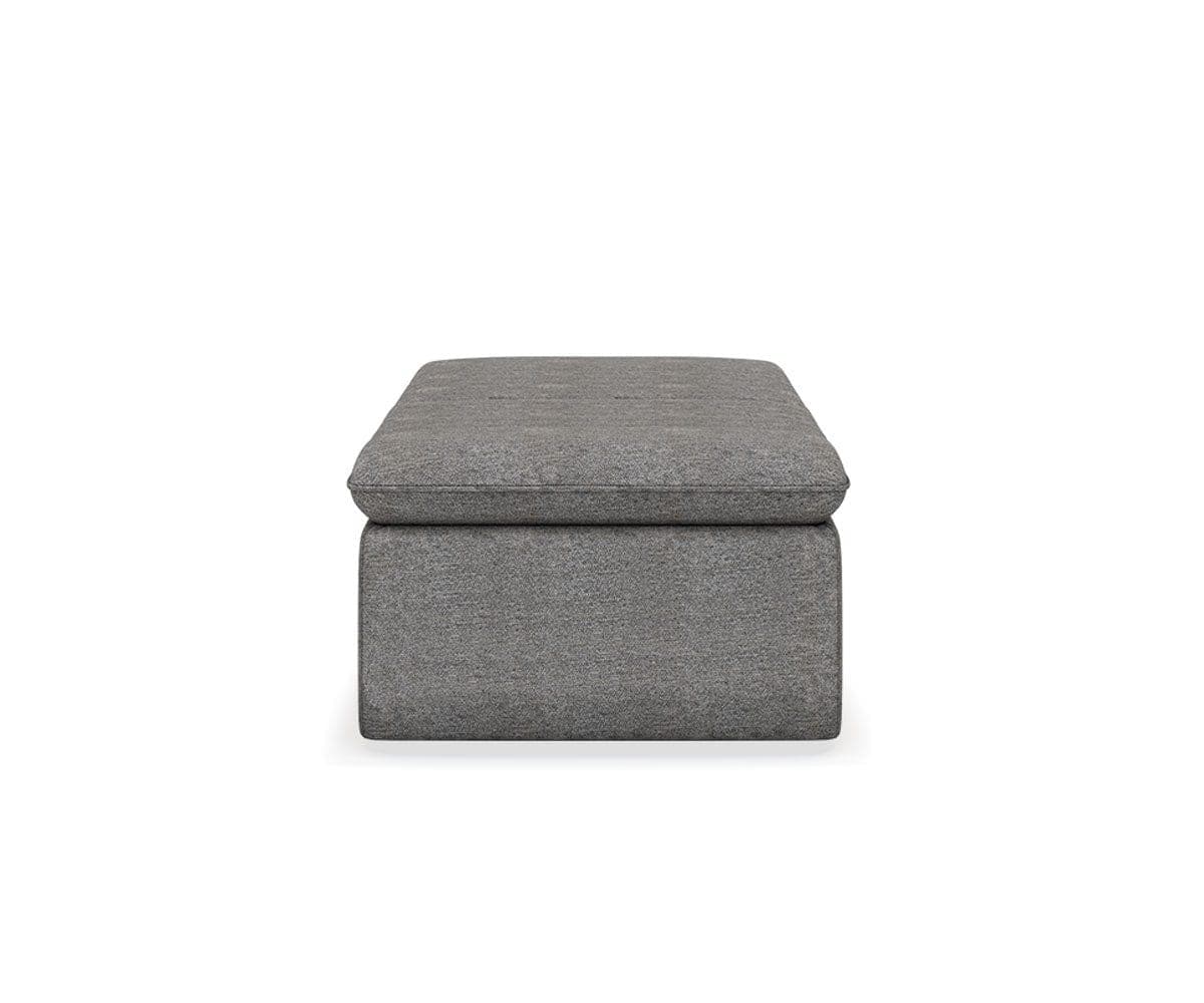Ottoman For Home Furniture Upholstery Velvet, Convertible Seat with Hidden Storage Comfortable Seating for Living Room - Grey