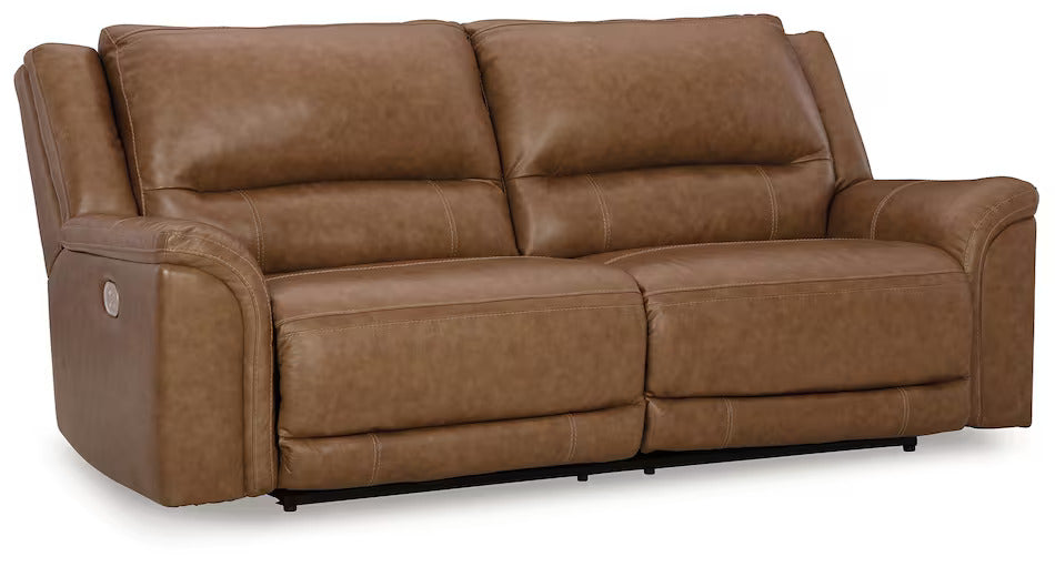 2 Seater & Reclining Sofa For Home Furniture, Upholstery Pu Leatherette Modern And Durable Design For Living Room -Brown