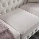 3 Seater chesterfield sofa For Home and Furniture Upholstery Fabric, Modern and Durable Design for Living Room – White