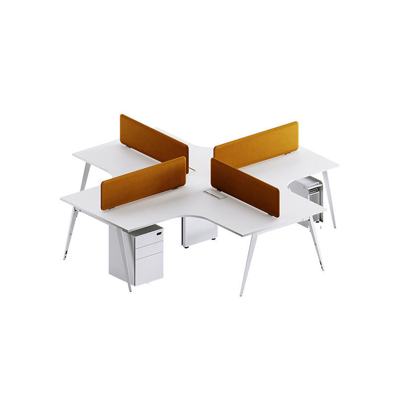 Modular Office Desk 6 Person Workstation Office Partition 4 Seat Office Workstation