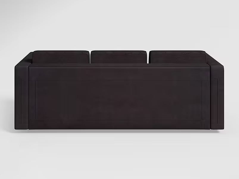3 + 1  Sofa Cum Bed Leatherette Fabric for Home Furniture Frame Plyboard ,High Density Foam Soft & Comfort Seating for Living Room- Black