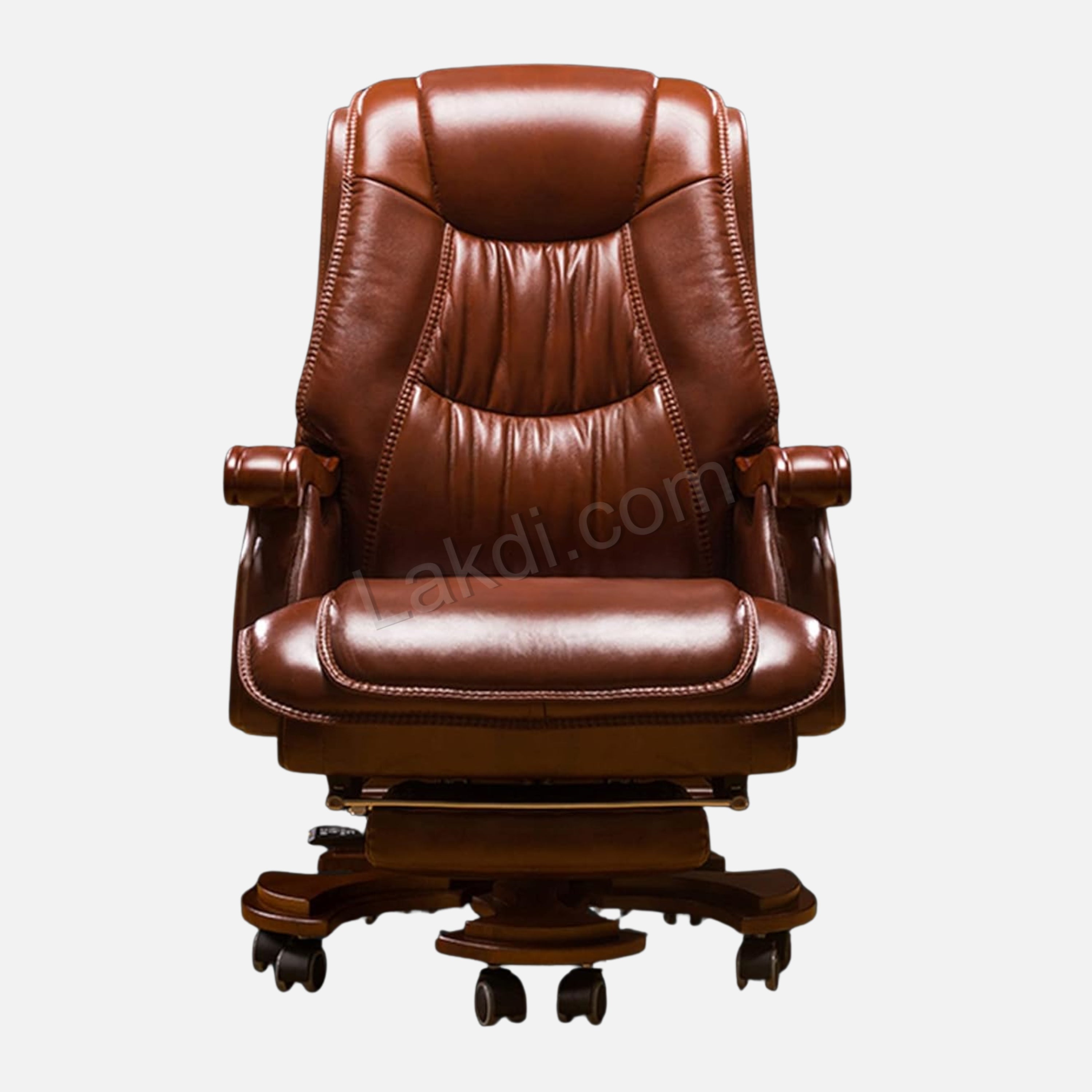 High Back Director Chair for office Luxury Design Made in Plyboard with Leatherette & Recliner & Footrest  Best Ergonomic Office Chair