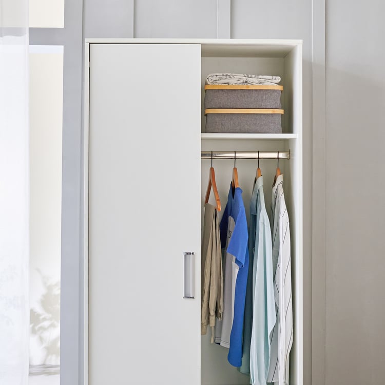 Wardrobe for Home 2-Door Modern Space-Saving Sliding Doors and Space-Efficient Internal Layout