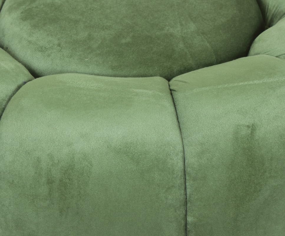 Pouffes Sitting Stool for Living Room, Make up Table Wooden Ottoman Stools, Footstool, Decoration & Dressing Table - Light Green