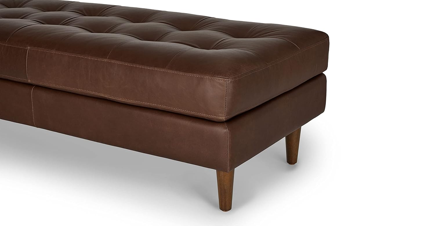 Pouffe For Home Furniture Upholstery Pu Leatherette Comfortable Seating Premium And Durable Design & Multi-Functional for Living Room -Brown