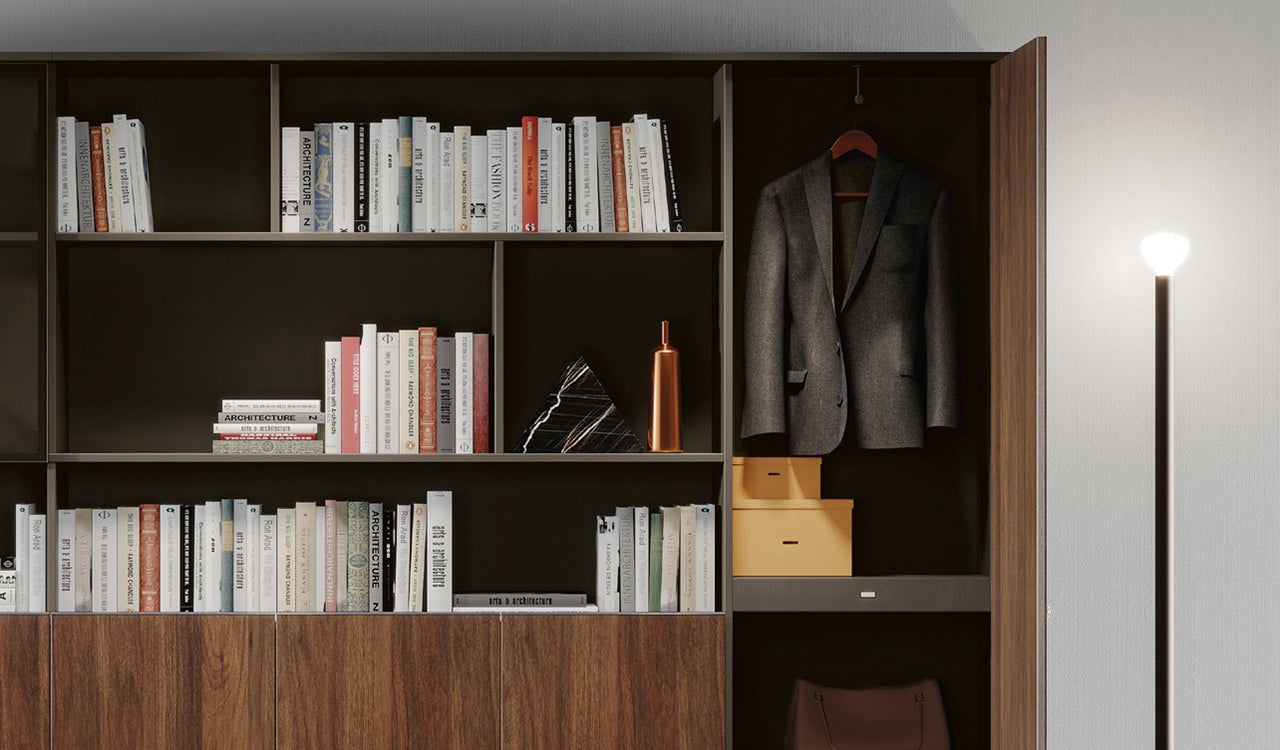 Wooden Office Storage Cabinet with Modern Wooden Design & Security Lock for Corporate Interiors