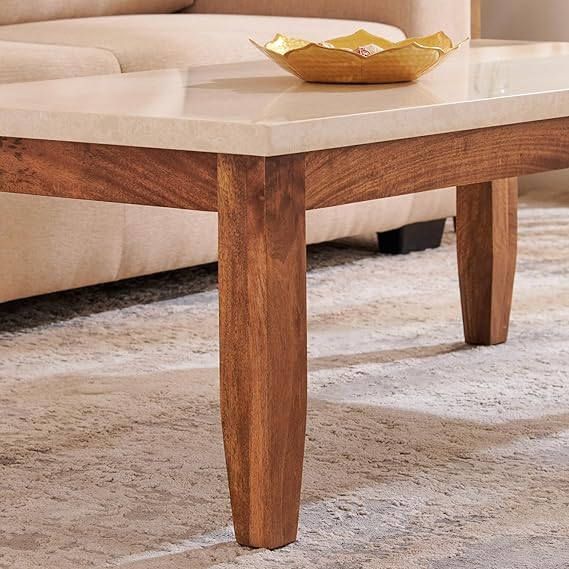 Stylish Home and Living Room for Centre Table Made in Particle Board and Elegant Beige and Brown Color